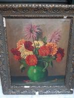 Olieverfschilderij van H. Schallenberg, Bloemstilleven., Antiek en Kunst, Ophalen of Verzenden