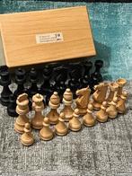 Vintage Chess Staunton gevild Koninghoogte 78 mm, Ophalen of Verzenden, Gebruikt