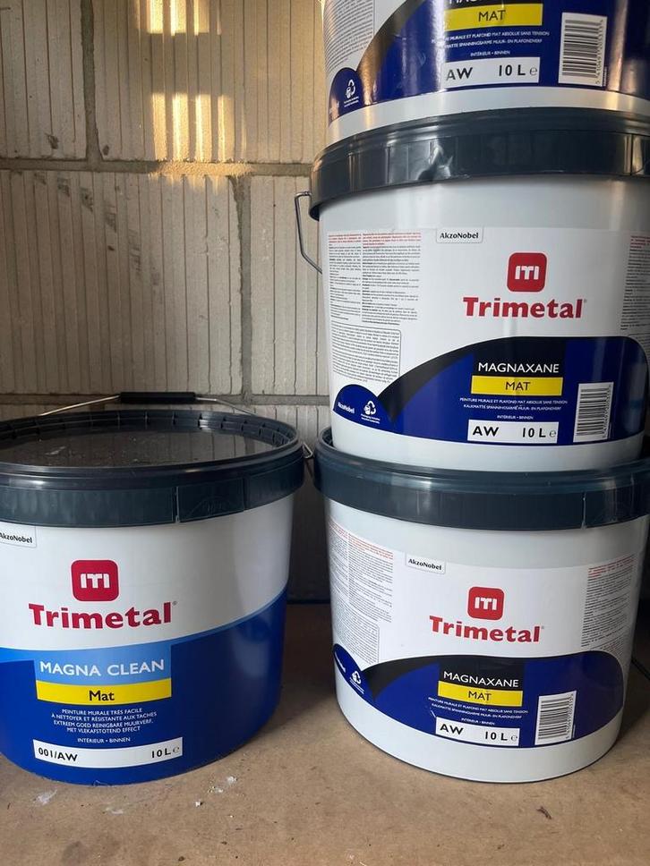 Diverse verf Sikkens en Trimetal, Doe-het-zelf en Verbouw, Verf, Beits en Lak, Nieuw, Verf, 10 tot 15 liter, Wit, Ophalen