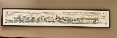 Kleurenlitho J.L. Volders Willemstad Curacao gesigneerd, Antiek en Kunst, Kunst | Litho's en Zeefdrukken, Ophalen of Verzenden
