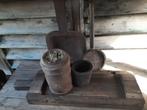 Stoere houten decoratie set stoer sober landelijk hout, Huis en Inrichting, Woonaccessoires | Overige, Ophalen