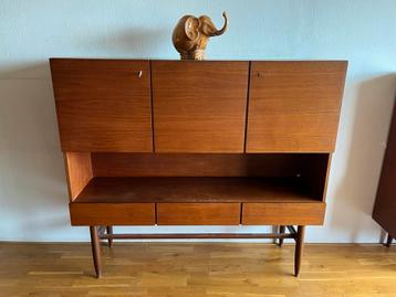 Vintage Design Jaren 70 Teak Bar Wandmeubel Pro Pos Hulmefa beschikbaar voor biedingen