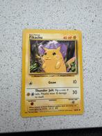 Pokemon Yellow Cheeks Pikachu 058/102 1st Edition Base Set, Ophalen of Verzenden, Gebruikt, Speelkaart(en)