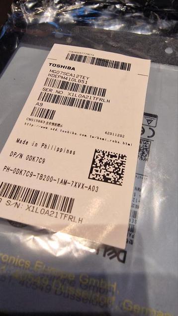 Toshiba MG07SCA Series MG07SCA12TEY 12TB SAS beschikbaar voor biedingen