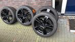 Winterband op 5-spaaks hoogglans zwarte velg Kia Proceed, Ophalen, Gebruikt, 17 inch, Winterbanden