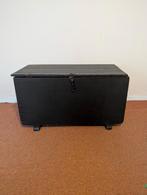 Zwarte geverfde houten kist, Ophalen, 50 tot 100 cm, Minder dan 50 cm, Minder dan 50 cm
