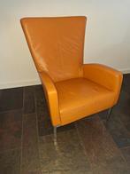 Leren fauteuil oranje, Ophalen of Verzenden, 75 tot 100 cm, 50 tot 75 cm