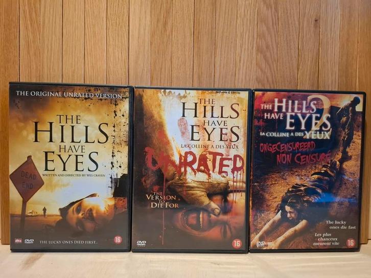 The Hills Have Eyes Trilogy - Horror Thriller - 3 DVD Set, Cd's en Dvd's, Dvd's | Horror, Zo goed als nieuw, Monsters, Vanaf 16 jaar