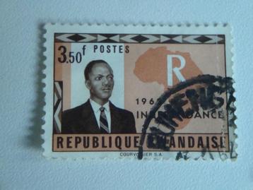 Postzegel 3,50 Franc Rwanda 1962.  beschikbaar voor biedingen