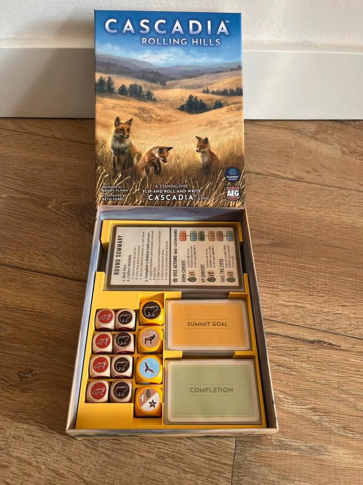 3d printed insert Cascadia rolling - geel, Hobby en Vrije tijd, Gezelschapsspellen | Bordspellen, Nieuw, Ophalen of Verzenden