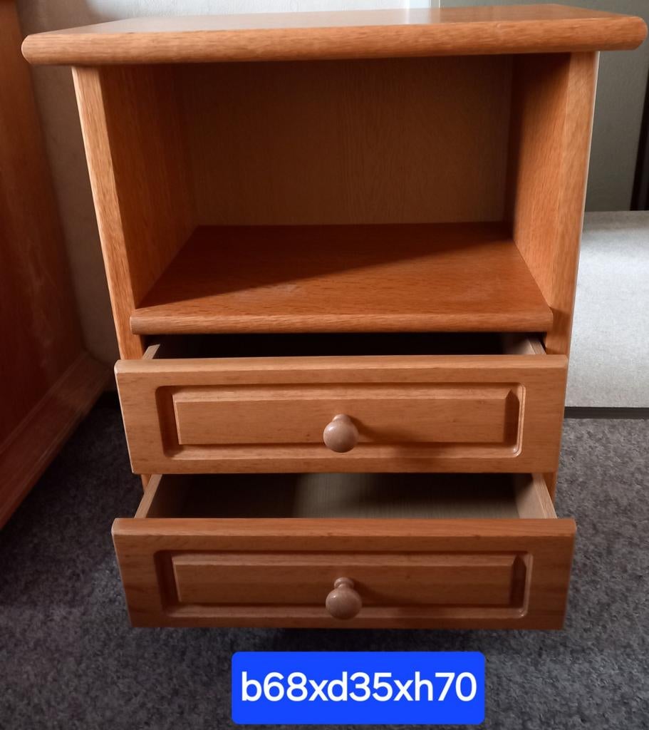 Eiken ladenkastje, Ophalen, Zo goed als nieuw, Minder dan 45 cm