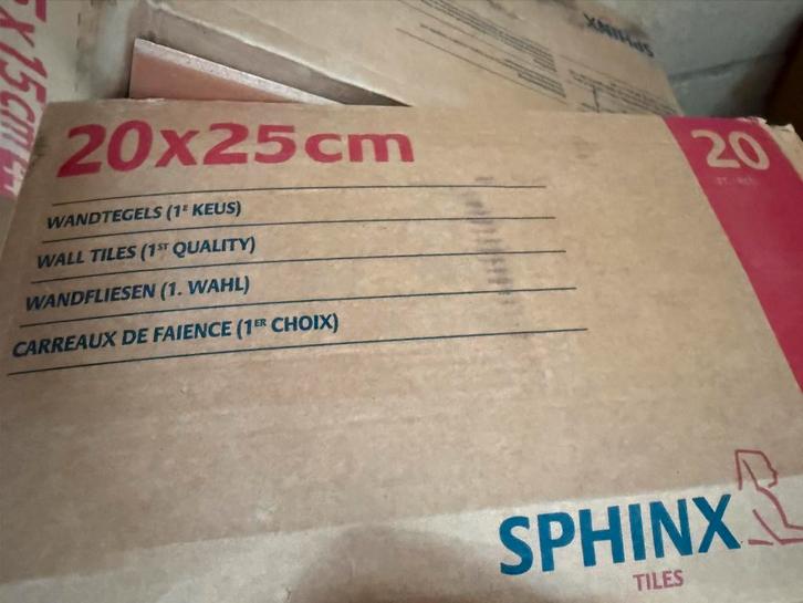 Wandtegels Sphinx 20x25 cm - Nieuwstaat, Doe-het-zelf en Verbouw, Tegels, Nieuw, Wandtegels, Keramiek, 20 tot 40 cm, Minder dan 20 cm
