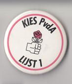 PVDA Politiek Lijst 1 button, Verzamelen, Gebruikt, Niet vindbaar, Niet vindbaar, Speldje of Pin