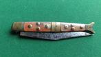 Antiek mes / dolk / zakmes 19e eeuw Hoornen heft, Antiek en Kunst, Ophalen of Verzenden