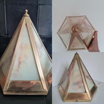 Antieke brons messing Art Deco Amsterdamse School lamp  beschikbaar voor biedingen