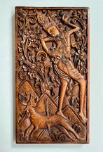 Houtsnijwerk Bali Ramayana Rama dood demon in bos Panchavati, Ophalen of Verzenden