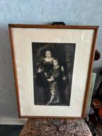 Gravure ets jongen jonkheer adel  kind antiek vintage, Ophalen of Verzenden