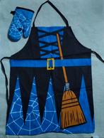 Schort en want, heks, Halloween, koken 3/4/56 jaar, Kinderen en Baby's, Carnavalskleding en Verkleedspullen, Ophalen of Verzenden