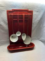 Emaille lepelbak rood, Antiek en Kunst, Verzenden