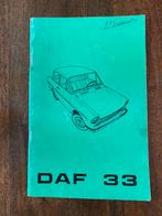 DAF 33 instructieboekje, Ophalen of Verzenden