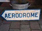 Aerodrome (vliegveld, Frans) antiek verkeersbord Luchtvaart, Verzamelen, Merken en Reclamevoorwerpen, Gebruikt, Ophalen of Verzenden