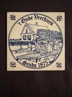 Delfts blauwe tegel ‘t Oude Veerhuys Sinds 1875, Ophalen of Verzenden