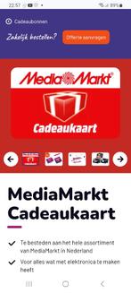 Mediamarkt kadobon 175,-, Eén persoon, Cadeaubon, Warenhuis- of Winkelbon