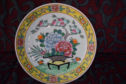 Yamatoku porselein | Japan | handbeschilderd bord 25 cm -15-, Antiek en Kunst, Antiek | Porselein, Verzenden