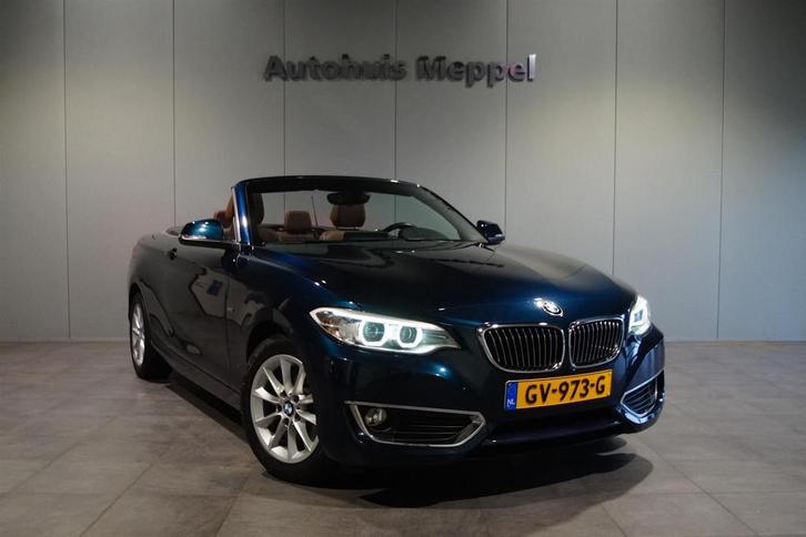BMW 220i Cabrio Luxury Line | PDC | Xenon | Navigatie | Midn, Auto's, BMW, Te koop, 2-Serie, ABS, Airbags, Airconditioning, Alarm