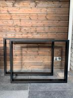 Stalen tafelpoten onderstel - Zwart Gepoedercoat, Huis en Inrichting, Tafelonderdelen, Ophalen, Tafelpoot, Gebruikt, 50 tot 100 cm