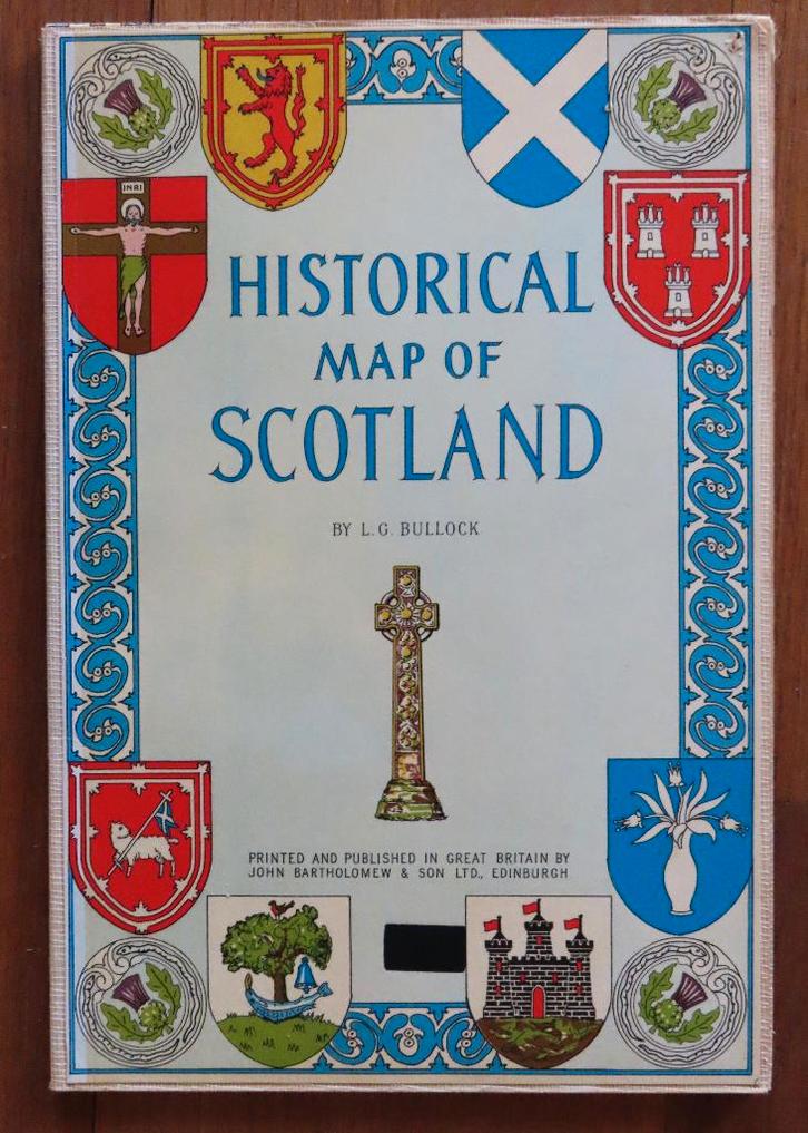 L.G. Bullock: Plattegrond / Landkaart van Schotland uit 1950, Boeken, Atlassen en Landkaarten, Zo goed als nieuw, Landkaart, Nederland