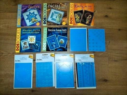 Incire, 5 boekjes +6 mallen, zelf kaarten maken,kerst, Hobby en Vrije tijd, Kaarten | Zelf maken, Zo goed als nieuw, Pons of Mal