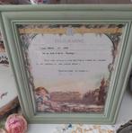 Ingelijst oud telegram, Antiek en Kunst, Ophalen of Verzenden