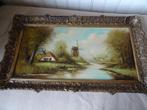 Schilderij met molen en huis om te renoveren Wel goede lijs, Antiek en Kunst, Kunst | Schilderijen | Klassiek, Ophalen