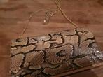 Vintage clutch van slangenleer, Gebruikt, Ophalen of Verzenden