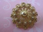 Zeeuwse Gouden Mansknoop/Broche Klederdracht 14k, Ophalen of Verzenden, Goud, Broche