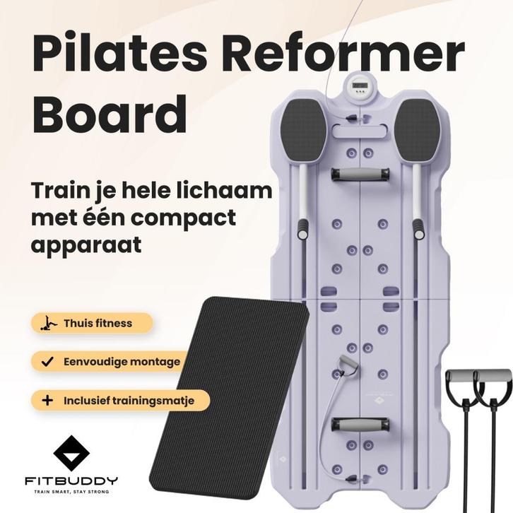 FitBuddy Pilates Reformer Board – Multifunctioneel, Sport en Fitness, Yoga en Pilates, Nieuw, Yoga-accessoire, Ophalen of Verzenden