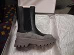 Chelsea boots zwart leer / grijs suède maat 38 NIEUW, Ophalen of Verzenden, Nieuw