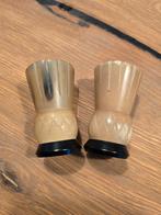 Vintage Schotse distel hoornen zout en peper stel, Antiek en Kunst, Antiek | Keukenbenodigdheden, Ophalen of Verzenden