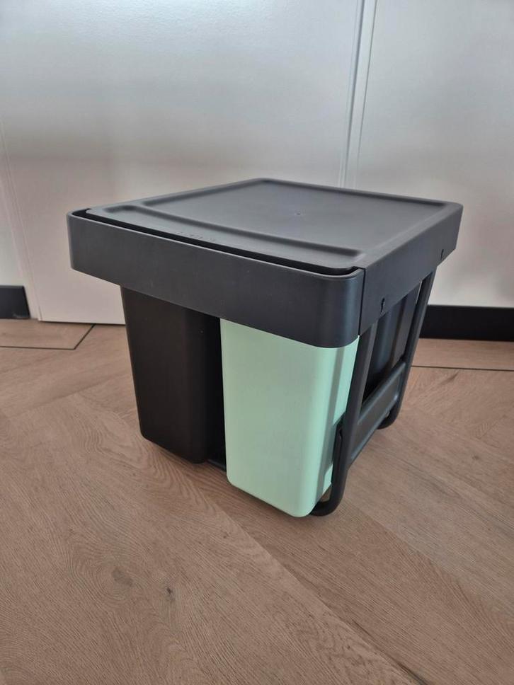 Brabantia Inbouw Prullenbak - 10+10+20L, Huis en Inrichting, Woonaccessoires | Prullenbakken, Zo goed als nieuw, Kunststof, Minder dan 50 cm