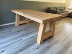 Prachtige klooster A-poot eettafel, Ophalen, 100 tot 150 cm, Eikenhout, 200 cm of meer