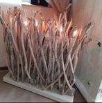 Aparte vloer lamp met takken, Landelijke Dimbaar, Huis en Inrichting, Lampen | Vloerlampen, Ophalen, Hout
