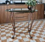 Vintage tafeltje, Huis en Inrichting, Tafels | Sidetables, Ophalen, 50 tot 100 cm, Zo goed als nieuw, Metaal