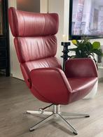 Conform Turtle Design Fauteuil - Rood Leer, Huis en Inrichting, Fauteuils, Ophalen, Gebruikt, Leer, 75 tot 100 cm
