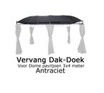 Dome 3x4m Reserve Dak-doek antraciet, Nieuw, 2 meter of meer, Paviljoen, Minder dan 5 meter