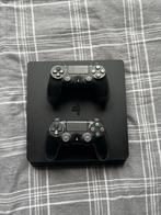 PS4 Slim + 2 Controllers + Spel, Met 2 controllers, Ophalen of Verzenden, Slim, Gebruikt