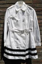 McGregor trenchcoat in wit met zwarte strepen, maat 38., Maat 38/40 (M), McGregor, Wit, Ophalen of Verzenden