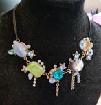 OTAZU heel bijzondere ketting met unieke stenen,  eye catche, Ophalen of Verzenden, Zo goed als nieuw, Roze