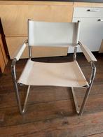 Breuer buizen stoel, Huis en Inrichting, Stoelen, Ophalen, Wit, Leer, Zo goed als nieuw