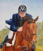 Jeroen Dubbeldam in olieverf, uniek schilderij, Antiek en Kunst, Ophalen of Verzenden